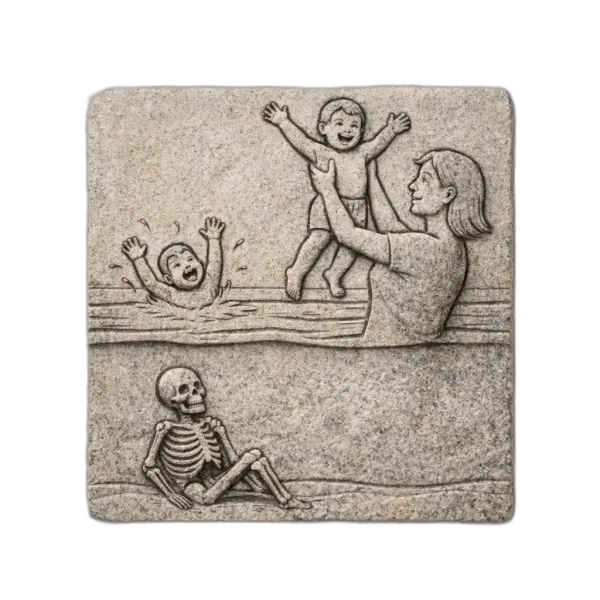 Mother Ignoring Kid Drowning in a Pool