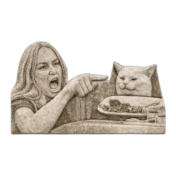Woman Yelling at Cat